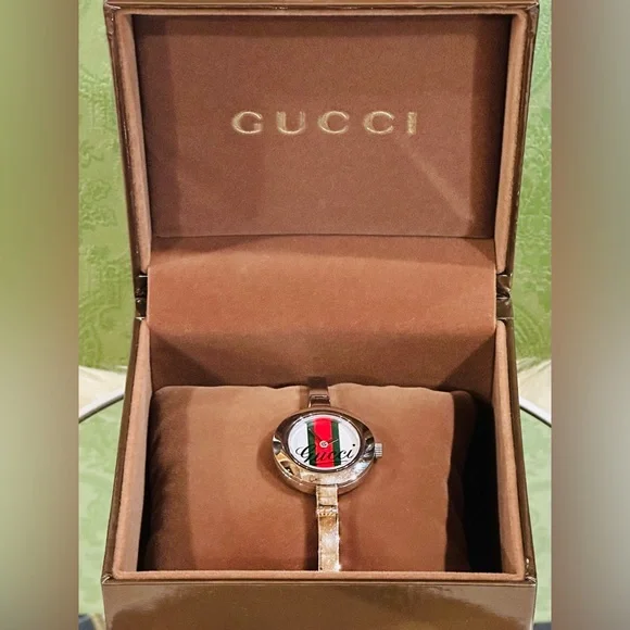 💎 GUCCI WATCH SHERRYLINE WATER RESISTANT w/Box Size 7” - Picture 8 of 12